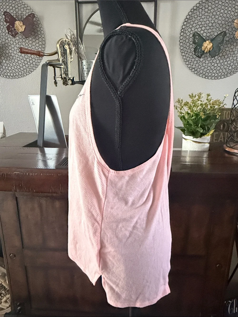 Nike Light Pink Athletic Open Back Tank Top